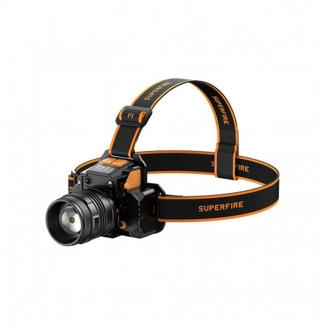 Headlamp - Superfire HL58 350lm USB Rechargeable 200m Black