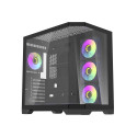 Computer Case - darkFlash Darflash FT418 PRO Midi Tower, 7 aRGB Fans, Black