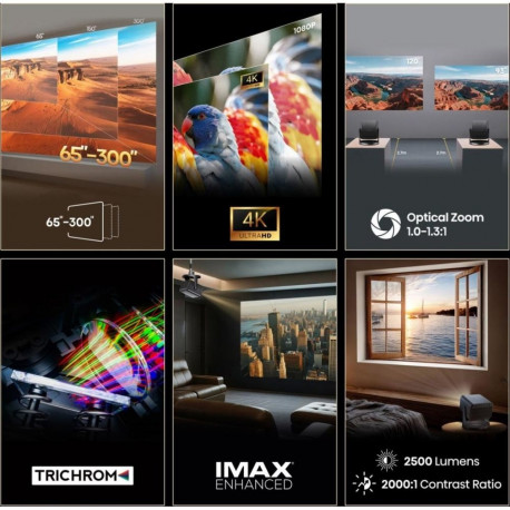 Projector - Hisense C3 DLP UHD 4K 3D HDR HDMI Wi-Fi