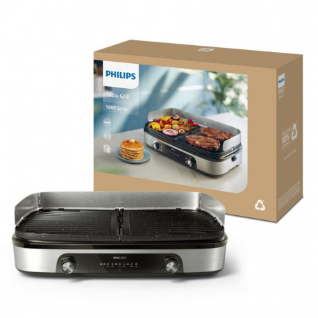 Home & Kitchen Appliance - Philips HD6222/90 Contact Grill 1400cm² Non-Stick Black