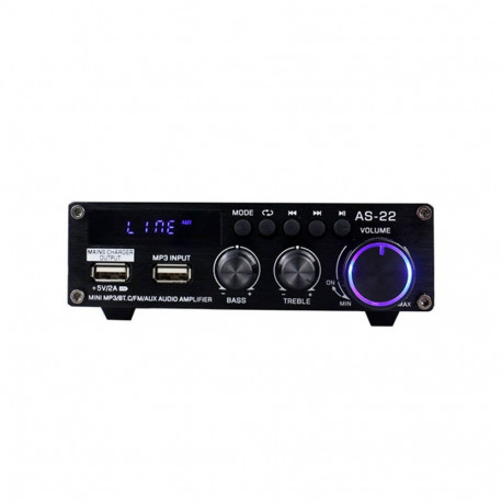 Audio Amplifier - Blitzwolf AS-22 45W Bluetooth 5.0 USB RCA AUX Remote Black