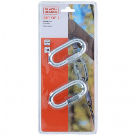 Karabiinhaak kanne max 500kg 10 mm 2tk