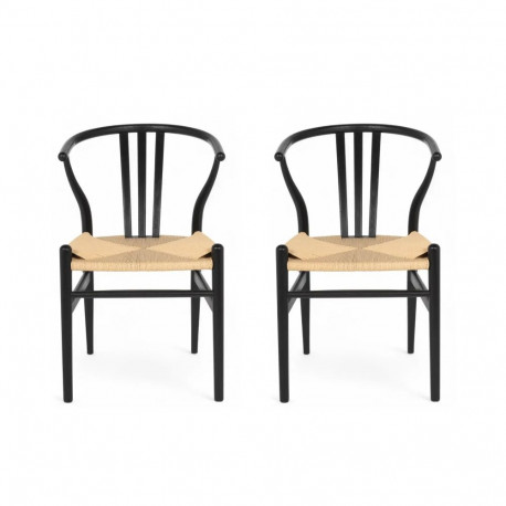 Söögitool NIKOLINE 2tk, must