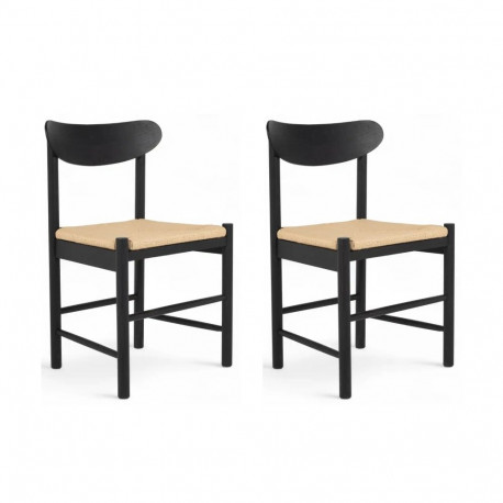 Söögitool MALOU 2tk, must