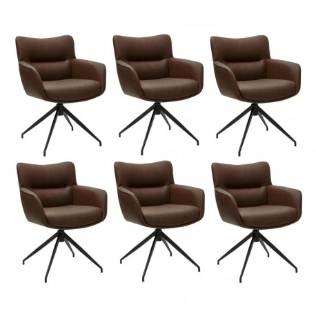 Söögitool JESSICA käetoega 6tk, pruun