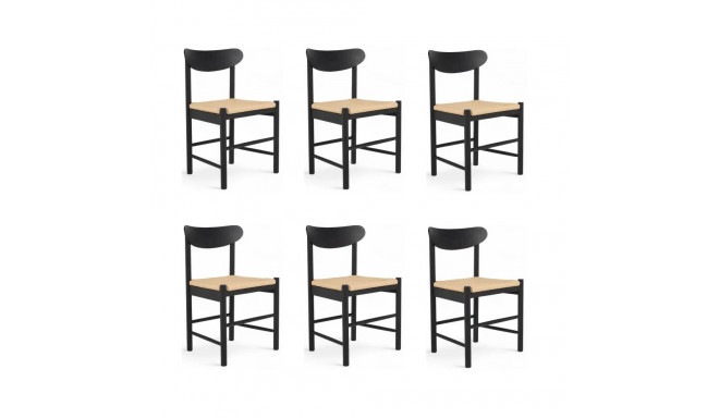 Söögitool MALOU 6tk, must