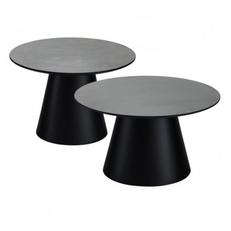 Diivanilaud TANGO 2tk ø60/80, tumehall