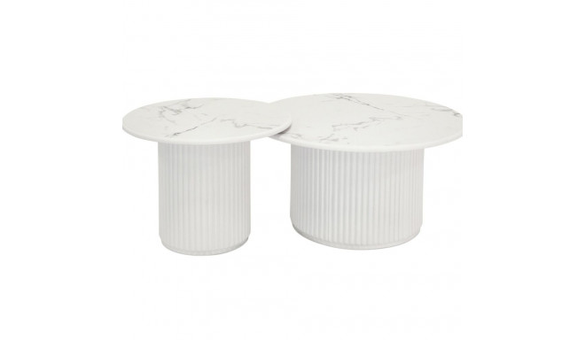 Diivanilaud EASY 2 tk ø60/80 cm, valge