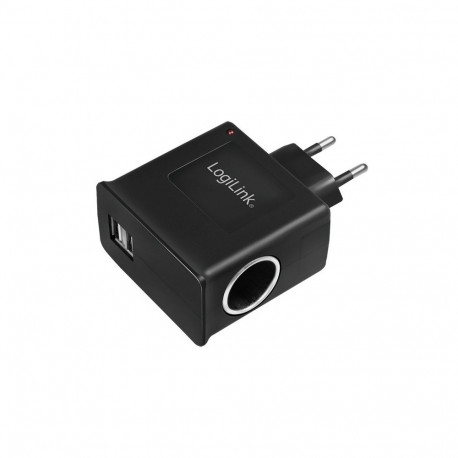 USB power supply with cigarette lighter socke