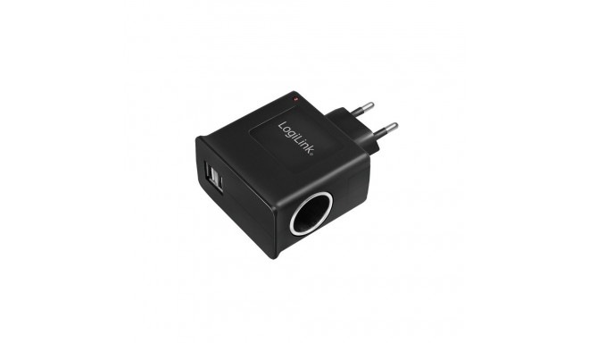 USB power supply with cigarette lighter socke