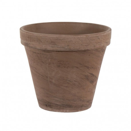 Basalt lillepott 14cm tumepruun