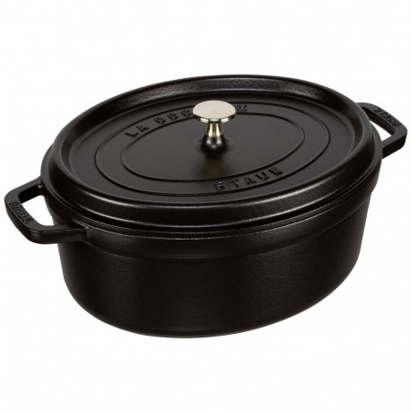 Staub Oval Cocotte, 31cm Black, Cast Iron