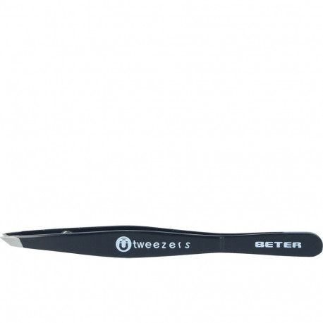 BETER PINZA depilar magnética punta oblicua #negra 1 u