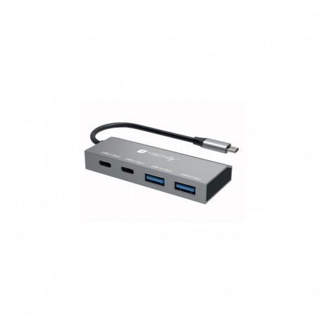 Techly IUSB32C-HUB4AC2 laptop dock/port replicator Wired USB 3.2 Gen 1 (3.1 Gen 1) Type-C Silver