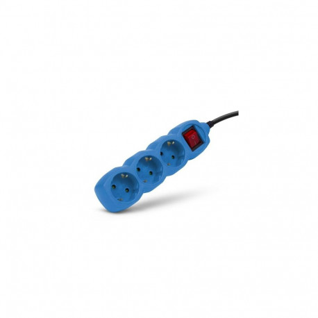 Entac Socket Extension Cord S1 Color 3 Sockets With Switch 1.5m Color Series Blue