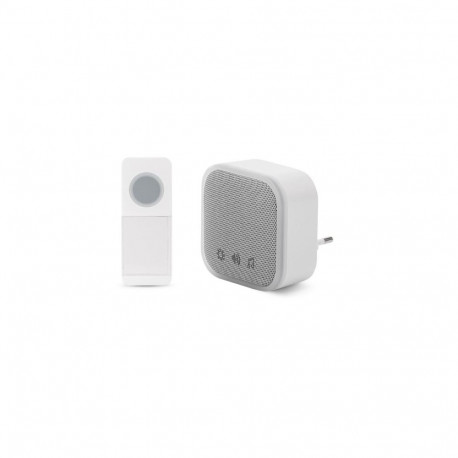 Entac Doorbell AC Plug-in with Battery Operated IP44 Transmitter 1xCR2032 Incl.