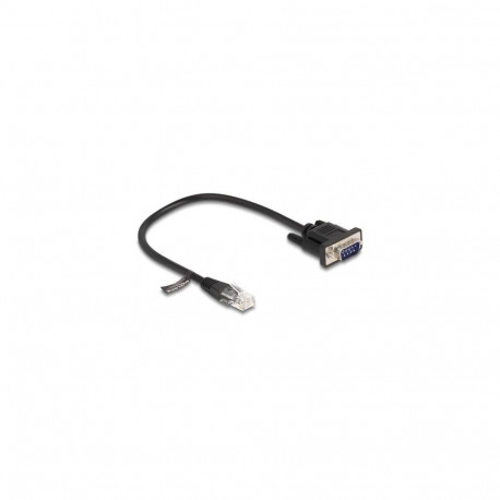 DeLOCK Cable RJ45 plug to Serial RS-232 D-Sub 9 male 30 cm black