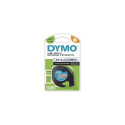 DYMO LetraTag Metallic Labels | Authentic | Black Print on Metallic Silver | 12mm x 4m | Self-Adhesi