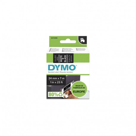 DYMO D1 Standard - White on Black - 24mm, White on black, Polyester, Belgium, -18 - 90 °C, DYMO, Lab