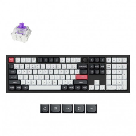 Keychron Q6 HE - US Layout - Gateron Magnetic Nebula - Carbon Black Wireless Keyboard