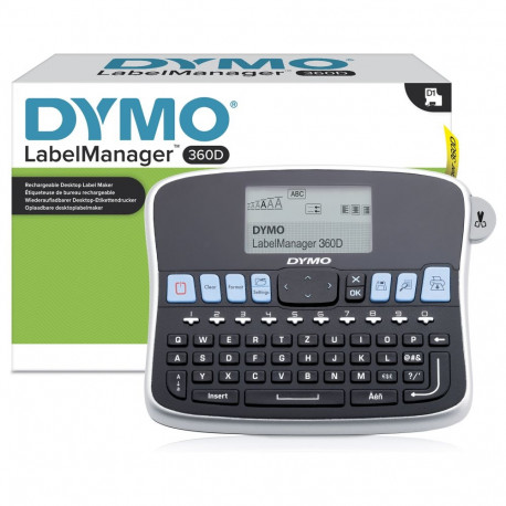 DYMO etiketiprinter LabelManager 360D 6/9/12/19mm D1-lindid Qwertz