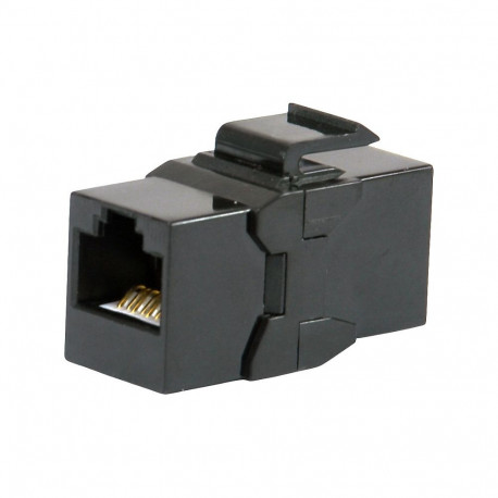 "Keystone-Koppler ungeschirmt Cat6A 2xRJ45 8Stk sw"