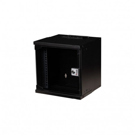 "10"" Wandgehäuse Glastür ECO 300x300mm 6U schwarz"
