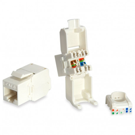 "Keystone Jack ungeschirmt Cat6 LSA wzf.8Stk sw"