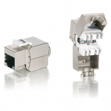 "Keystone Jack geschirmt Cat6 LSA 8Stk sil Polybeutel"