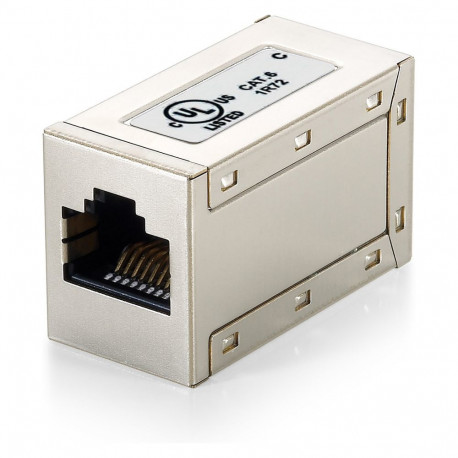 "Inline-Koppler Cat6 RJ45 8P8C geschirmt 1Gbit 250MHz Polybeutel"