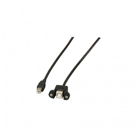 "EFB USB2.0 Verlängerung B-B,St.-Einbaubuchse,1m,sw,Classic"