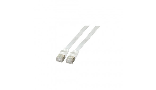 "EFB RJ45 Flachpatchkabel U/FTP, Cat.6A, PVC, 3m, weiß"