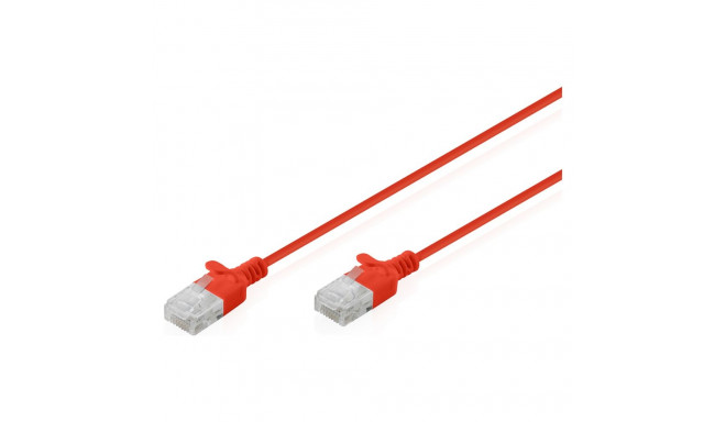 Õhuke patch-kaabel CAT 6 U-UTP 0,3m, punane