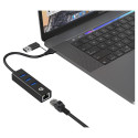 Conceptronic adapter USB-C/-A3.0 -> 3xUSB-A/GbE 5Gbs 0.18m, must