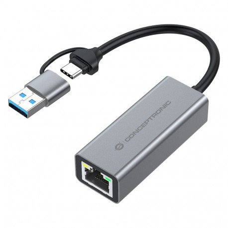 Conceptronic adapter USB-C/-A3.0->GbE 5Gbs 0.18m, hall