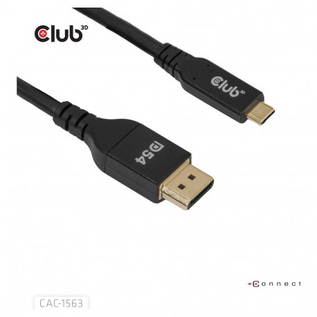 "USB Type C -> DisplayPort 2.1 - 2,0m - schwarz - Bi-Direktionales Kabel - 8K120Hz"