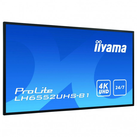 IIYAMA infoekraan LH6552UHS-B1 165.10cm 65Zoll UHD IPS rõht- ja püstpaigutus 500cd/m2 DVI-I VGA DP 3