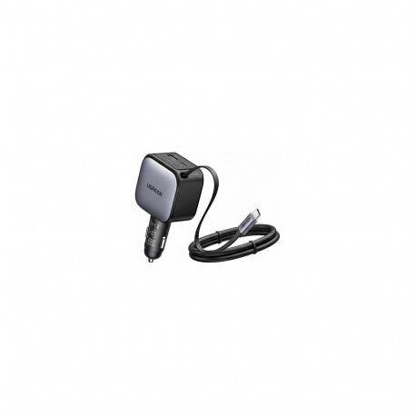 "UGREEN Nexode EC603 90W 3-in-1 Car Charger KFZ-Ladegeraet 1x USB-C 1x USB-A 1x ausziehbares USB-C-K