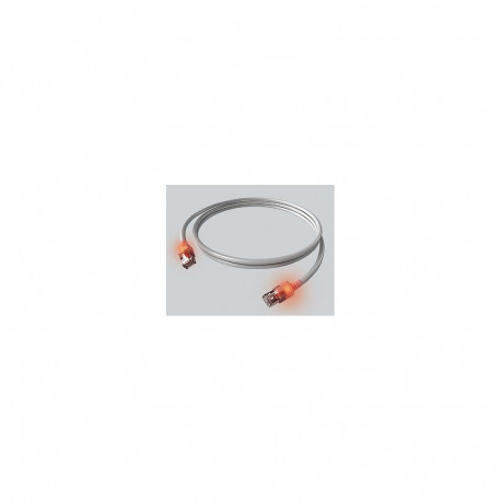 "EasyLan DualBoot LED Patchkabel RJ45 S/FTP Cat.6A (Class EA), mit saCon Stecker, LSOH, grau, 2 m"