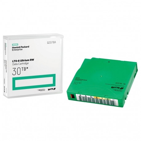 HPE andmekassetid LTO-8 Ultrium 30TB RW ilma kohandatud siltideta 20tk