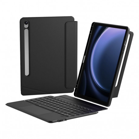 Inateck Galaxy Tab klaviatuur N0064 puuteplaadiga, must