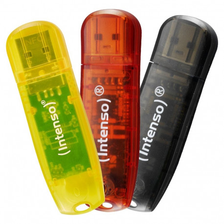"STICK Intenso USB Flash Drive 2.0 32GB Rainbow Line triple Pack"