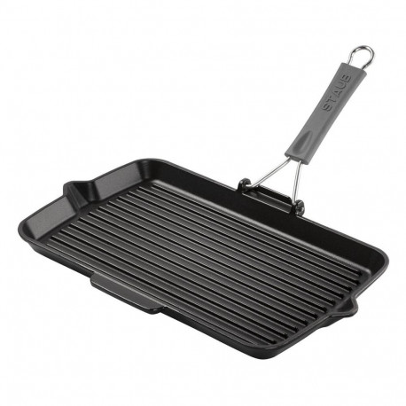 Staub grillpann induktsioonile ristkülikukujuline 34x21cm, must