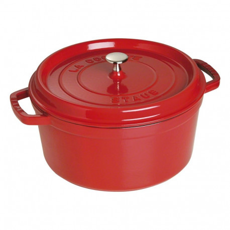 "Staub La Cocotte 28cm rund, Kirsch-rot, Gusseisen"