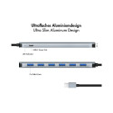 Hub USB-C 7-port, USB-A 5Gbps, 20W PD