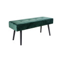 SHOE BENCH VELVET GREEN 100X35X44