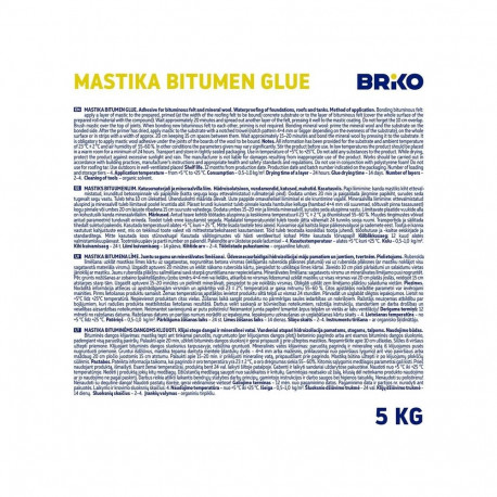 BRIKO BITUMEN GLUE MASTIC 5KG