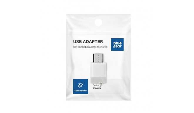 Adapter Type C to Micro USB Blue Star - white