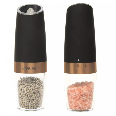 Zestaw dwóch grawitacyjnych młynków do soli i pieprzu kinghoff