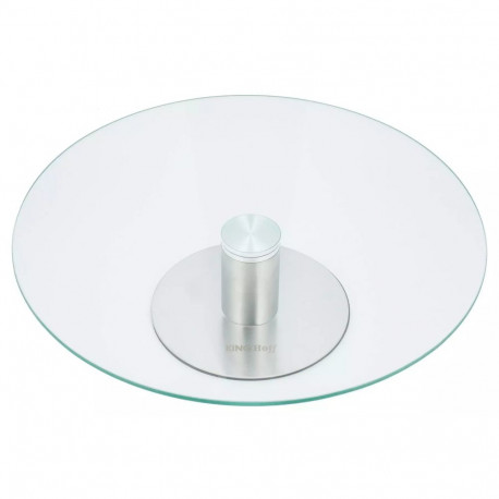 Kinghoff serveerimisalus 1-tasandiline klaas-teras 30cm